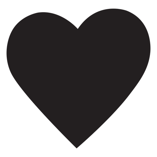 Silueta de corazón simple Diseño PNG