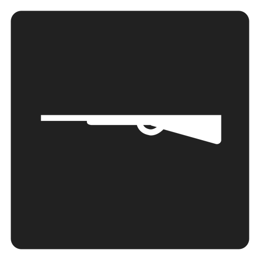 Icono cuadrado de escopeta simple Diseño PNG