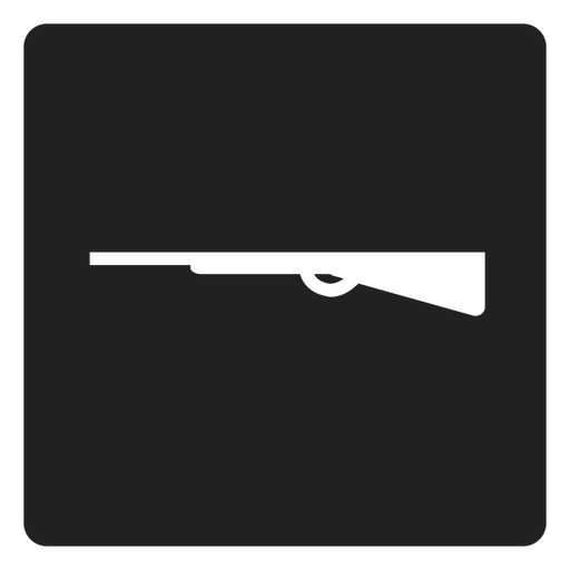 Simple shotgun square icon PNG Design