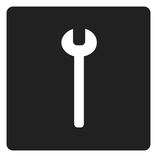 Einfaches Schraubenschlüsselquadrat-Symbol PNG-Design