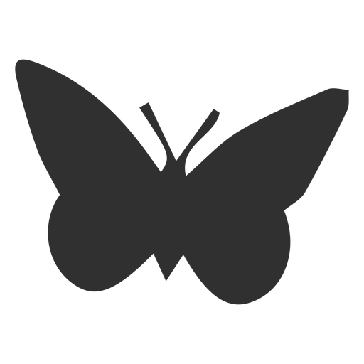 Silhueta de animais borboleta simplista