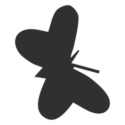 Simplistic butterfly flying silhouette PNG Design