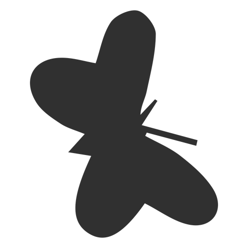 Simplistic butterfly flying silhouette PNG Design