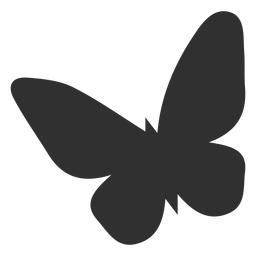 Simplistic butterfly silhouette PNG Design