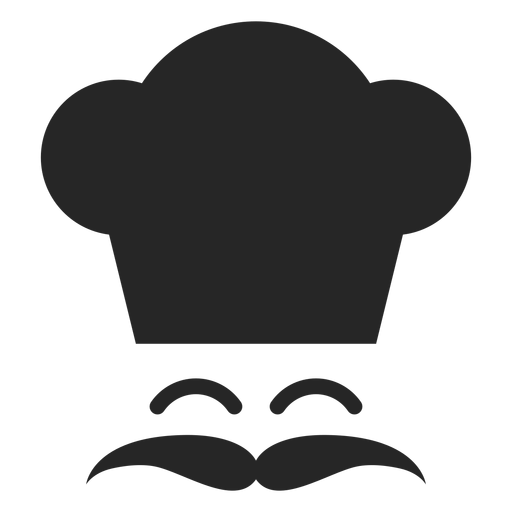 Smiling chef face flat icon