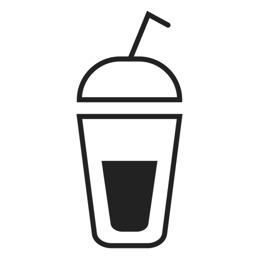 Icono plano de taza de batido Diseño PNG