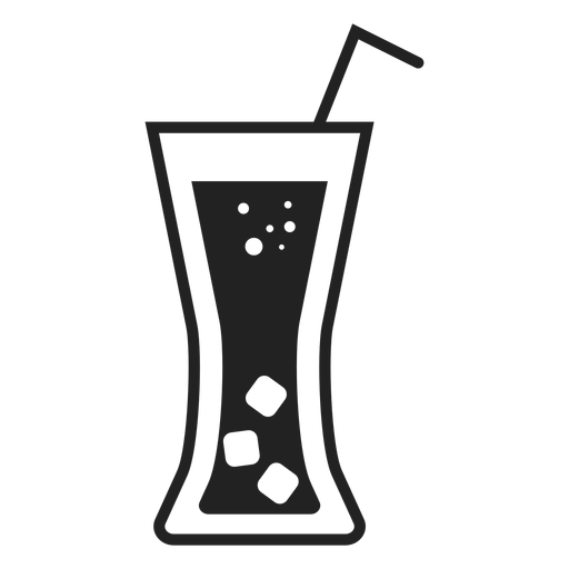 Icono plano de vidrio de refresco Diseño PNG
