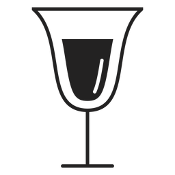 Sparkling wine glass flat icon PNG Design