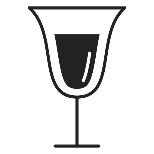 Copa de vino espumoso icono plano Diseño PNG