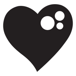 Silhueta de coração brilhante Desenho PNG