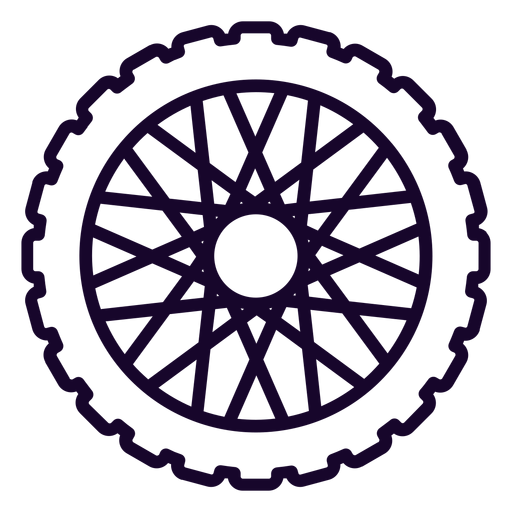 Icono de trazo de rueda dentada