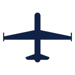 Spy airplane top view silhouette PNG Design