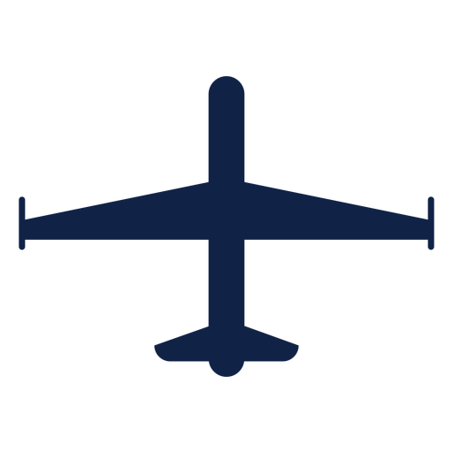 Spy airplane top view silhouette PNG Design