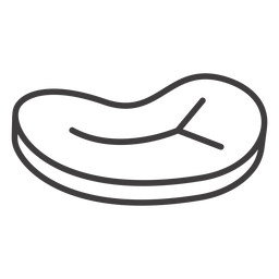 Icono de trazo de rebanada de bistec Diseño PNG