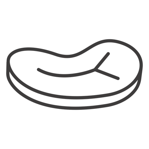 Icono de trazo de rebanada de bistec Diseño PNG