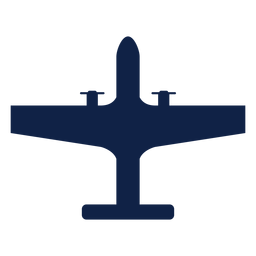 Strategic airplane top view silhouette PNG Design