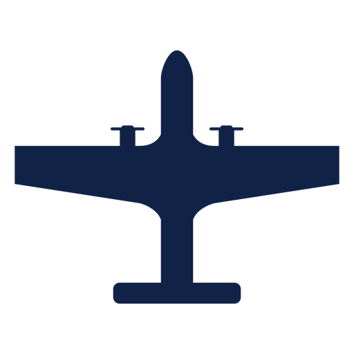 Strategische Flugzeug Draufsicht Silhouette PNG-Design