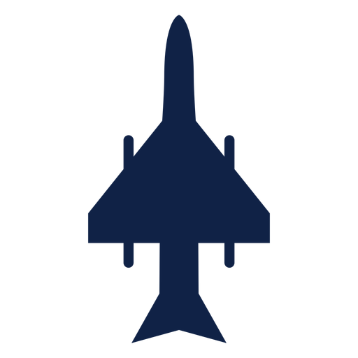 Streik Kampfflugzeug Draufsicht Silhouette PNG-Design