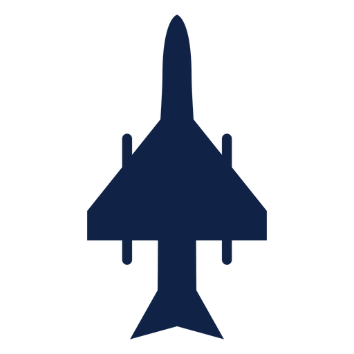 Strike fighter airplane top view silhouette PNG Design