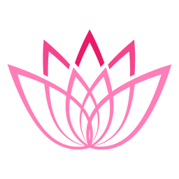 Stylized lotus flower symbol PNG Design