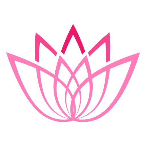 Stilisiertes Lotusblumensymbol PNG-Design