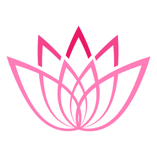 Stylized lotus flower symbol PNG Design