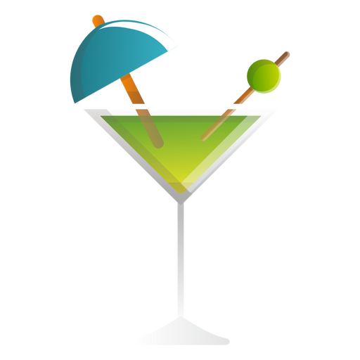 Summer drink cocktail icon PNG Design