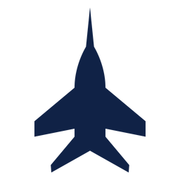 Silhueta azul vista superior do avião Desenho PNG