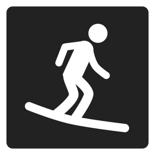 Surf boarding square icon