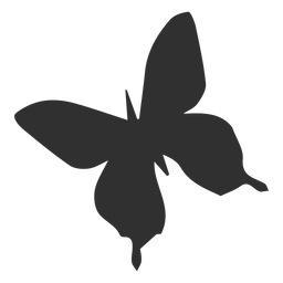 Silhueta simétrica de borboleta voando Transparent PNG