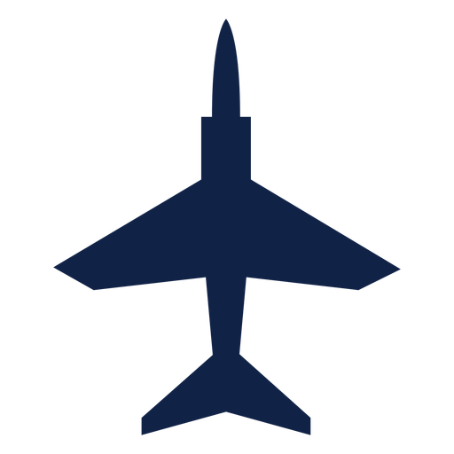 Airplane top view transport silhouette PNG Design
