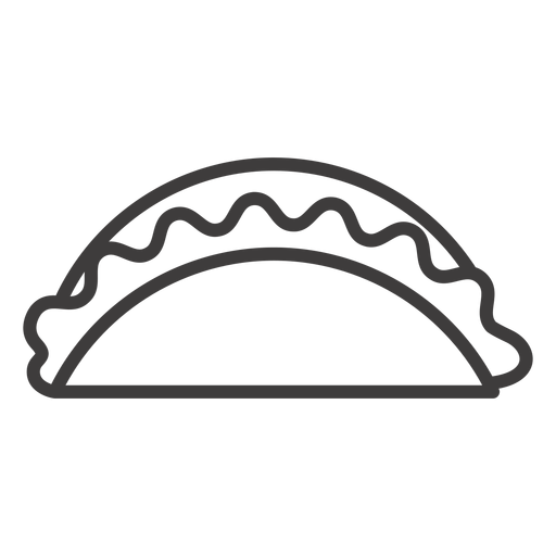 Icono de trazo de comida de taco