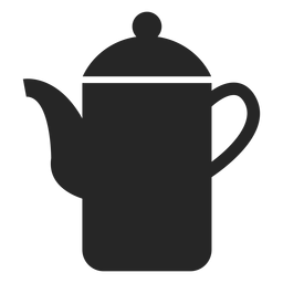 Flache Ikone der hohen Teekanne PNG-Design Transparent PNG