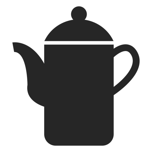 Flache Ikone der hohen Teekanne PNG-Design
