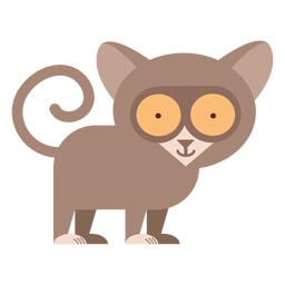 Ilustração de primata Tarsier Desenho PNG