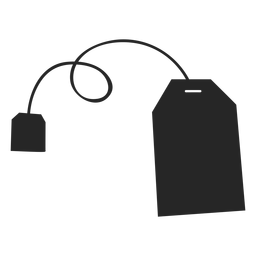 Ícone plano do saquinho de chá Transparent PNG