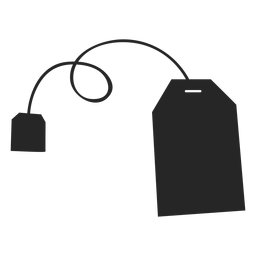 Icono plano de bolsa de té Diseño PNG
