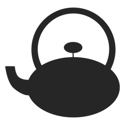 Ícone plano do bule Desenho PNG