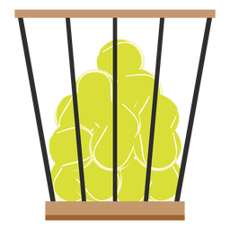 Tennis balls basket icon PNG Design