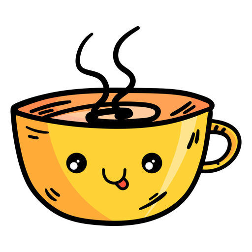 Thanksgiving-Kaffee-Cartoon-Ikone PNG-Design