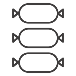 Three salami stroke icon PNG Design