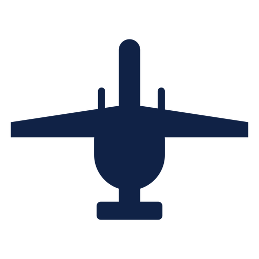 Fliegendes Flugzeug Draufsicht Silhouette PNG-Design