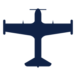 Trainer airplane top view silhouette PNG Design