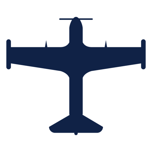 Trainer airplane top view silhouette PNG Design