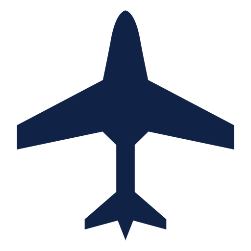 Silhueta de vista superior de aeronaves de transporte Desenho PNG