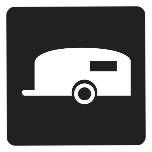 Travel trailer square icon