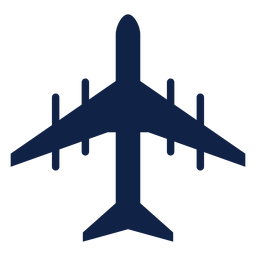Comercial airplane top view silhouette PNG Design Transparent PNG