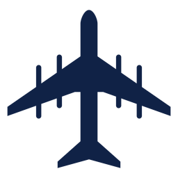 Kommerzielles Flugzeug Draufsicht Silhouette PNG-Design