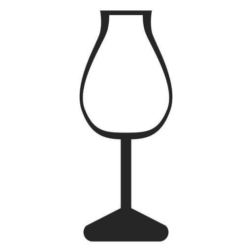 Flache Ikone des Tulpenweinglases PNG-Design