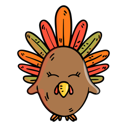 Turkey cartoon icon PNG Design